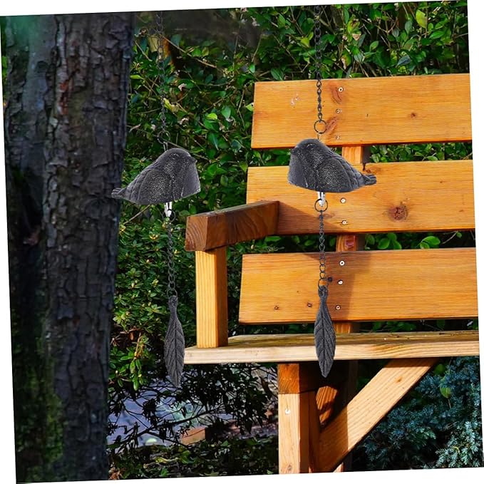 Milisten 2pcs Outdoor Wind Chime Iron Bell Pendant Garden Pendant Wind Chime for Outdoor Hanging Decoration