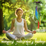 HOMEXUP Outdoor Colorful Wind Chimes for Outside with 12 Aluminum Tubes for Garden Patio Balcony and Home Decor（Color）