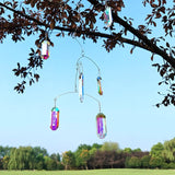 DIY Crystal Sun Catcher Wind Chime, Hanging Prisms Rainbow Maker Suncatcher for Home and Garden Decoration (FL-AB76-6CT)