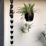 Pentagonal Rain Chain, Bell-Shaped Rain Chain for Gutter Downpipe, Garden Outdoor Decorative Rain Chain(Aluminum Alloy,2.6m/8.5ft)