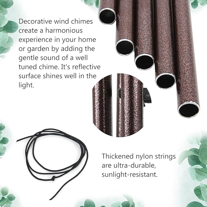 Astarin Sympathy Wind Chimes Outdoor Large Deep Tone,36" Handmade Large Wind Chimes Outdoor Tuned Relaxing Melody, Memorial Windchime Unique Outdoor Personalized for Garden Decor, Bronze (A Free Card)