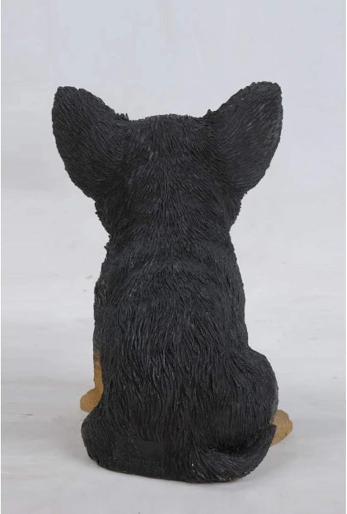 HI-LINE Sitting Chihuahua Puppy Outdoor Garden Statue - 6.5"