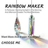 2PCS 5 Inch Large Suncatcher Crystal Prisms - Glass Hanging Sun Catcher Rainbow Maker, Indoor Window Sun Catchers for Room/Garden Fantasy Aesthetic Home Crystal Decor