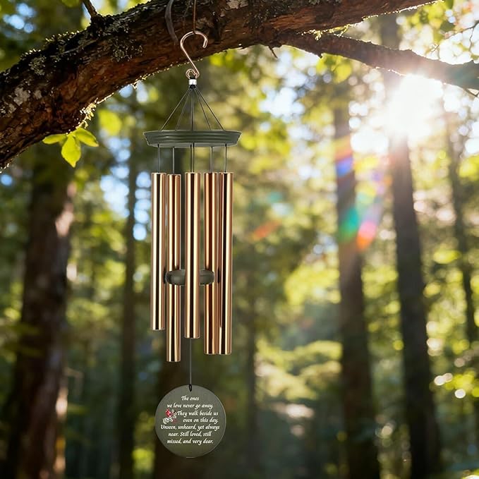 Personalized Sympathy Wind Chime, Sympathy Gifts for Loss of Loved One, Cardinal Wind Chimes, Loss of Mother Memorial Gift,Memorial Wind Chimes Deep Tone, Product in USA