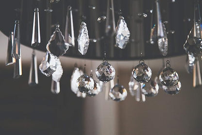 H&D Clear Jewelry Crystals Pendants Chandelier Lamp Lighting Drops Prisms Hanging Glass Prisms Parts Suncatchers Prisms Hanging Ornaments for Home,Office,Garden Decoration,Pack of 12