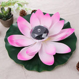 BESTonZON 2pcs Solar Floating Lotus Pond Lights, Outdoor Landscape LED Water Garden Decor with Color-Changing Gradient, Solar-Powered Waterproof Pool Lamps for Garden Pond