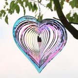 Phuryllic Wind Spinners Outdoor, Garden Decor, Bird Deterrents for Outside, 3D Metal Yard Decorations for Patio & Backyard, Unique Gardening Gifts for Women & Moms - 10in Purple Heart