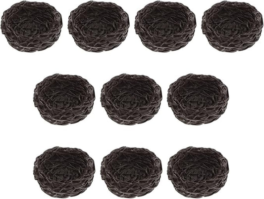 Miniature Fairy Garden Bird Nest: 10pcs Mini Resin Craft Bird Nest Landscape DIY Terrarium Bonsai Ornament