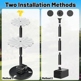 Yeomi Solar Water Fountain for Bird Bath, Upgrade 2W 7V Solar Powered Water Pump with Adjustable Flow, Solar Fountain Kit for Bird Baths Small Pond Garden Water Feature