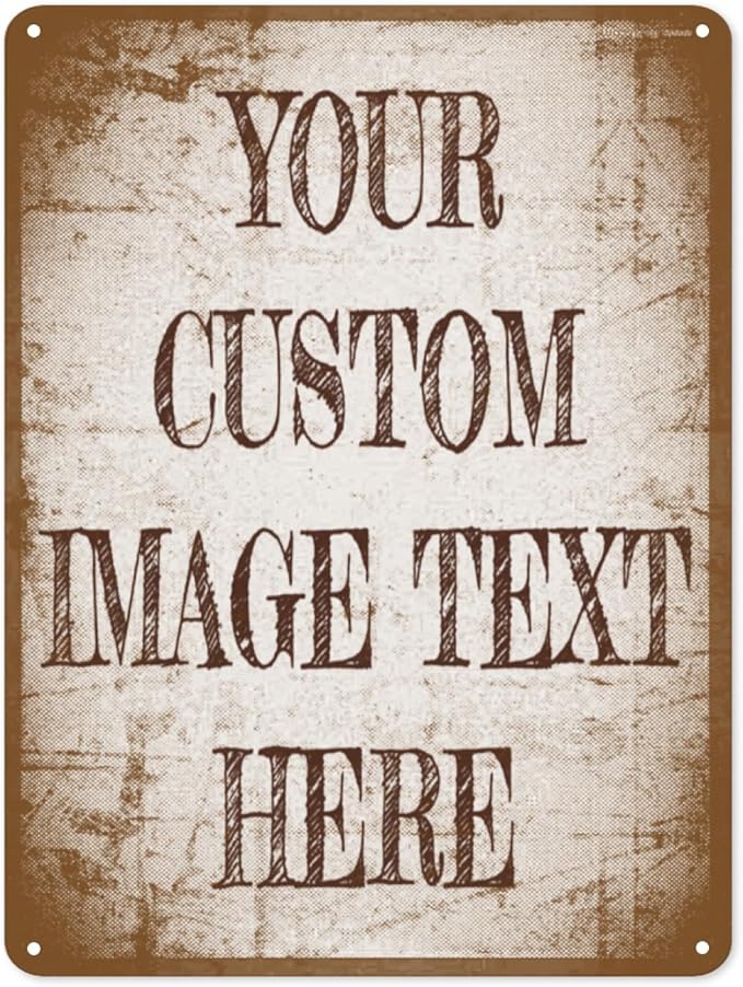 Generic Custom Retro Sign, Aluminum, Custom Sign, 12"x17", Portrait, Vertical, Office, Bedroom, Promotional, Exit, Bar, Instruction, Warning, Lawn, Garage, Parking, Entrance