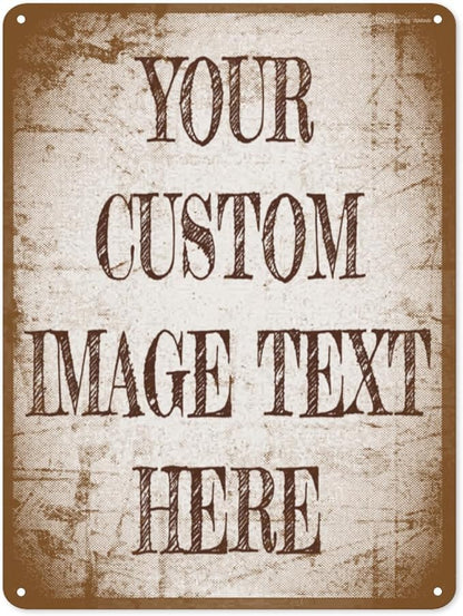 Generic Custom Retro Sign, Aluminum, Custom Sign, 12"x17", Portrait, Vertical, Office, Bedroom, Promotional, Exit, Bar, Instruction, Warning, Lawn, Garage, Parking, Entrance