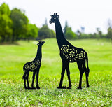 EZTZEN Giraffe Metal Garden Stakes Decorative,Giraffe Gifts for Women/Men/Giraffe Lovers Gifts,Black Giraffe Silhouette Statues Garden Decor for Outside,Outdoor Decor,Yard Art,Patio,Lawn Ornaments