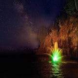 Kasco 1HP J Series Decorative RGB Fountain - 120V with 150 Ft Electric Power Cord | RGB LED Lighting | Efficient Pond Aerator Outdoor Fountain