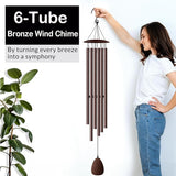 Wind Chimes for Outside, 46" Bronzed Wind Chimes Gifts for Women Christmas Birthday Retirement Thank You and Any Occasion, Memorial Sympathy Gift for Loss Loved One
