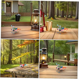 NUOBESTY 3pcs Colorful Iron Art Locust Figurines with Weatherproof Coating Lightweight Garden Statue Sculptures for Courtyard Lawn Patio Decor Portable Metal Insect Ornaments with
