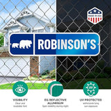 SmartSign Customize Your Own Blue Street Sign with Bear Symbol | 6" x 24" 3M EG Reflective Aluminum