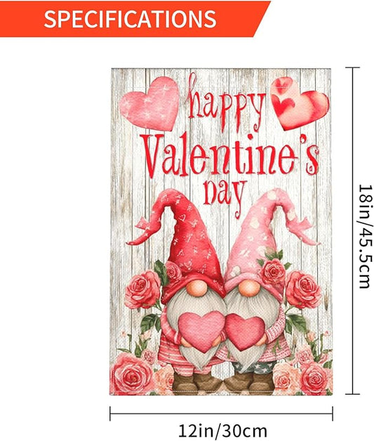 Love Garden Flag Seasonal Double Sided 12 x 18 Inch Small Yard Flag for Indoor Outdoor Decor Holiday All Seasons