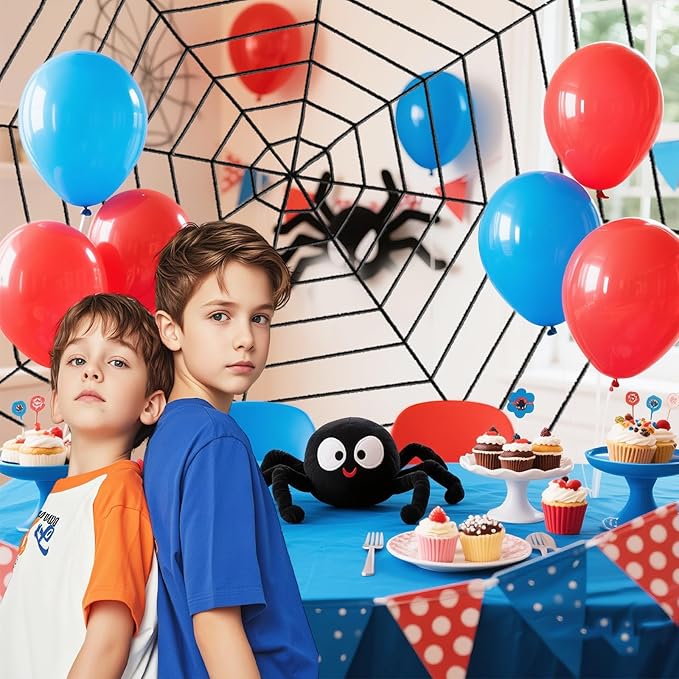 12 FT 9-Ring Spider Web Halloween Decorations, Giant Rope Fake Spider Web for Scary Haunted House, Outdoor Yard, Porch, Wall, and Spooky Trick-or-Treat Hanging Party Decor (Black)