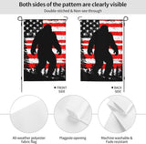 Bigfoot American Flag Garden Flags 12×18 Inch Double Sided Decorative Yard Banner for Outdoor Outside Decor