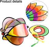 2 Pcs for Rainbow Hot Air Balloons Wind Spinner, Colorful Windsock Tail Hanging Decoration 3D Rotating Garden Windmills Hanging Geometric Twisters for Outdoor Yard Patio Porch Balcony Decoration
