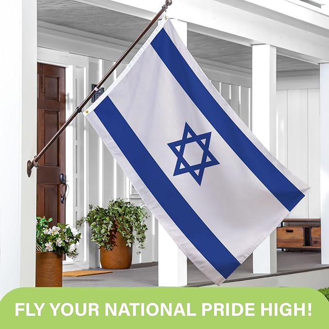 Evergreen Israel Flag 3x5 Outdoor Double Sided, National Flags for Outside with Grommets, Israeli 3-Ply Banners for Garden Patio, Indoor Wall Decor for Room, Works with Standard Estate Flag Poles
