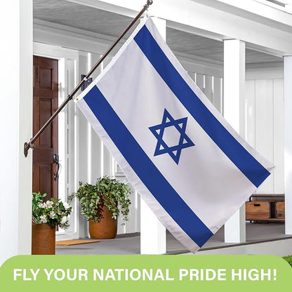 Evergreen Israel Flag 3x5 Outdoor Double Sided, National Flags for Outside with Grommets, Israeli 3-Ply Banners for Garden Patio, Indoor Wall Decor for Room, Works with Standard Estate Flag Poles
