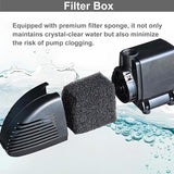 Pond Filter with Pump Fountain Kits, Submersible Pump Pond Fountain Koi Pond Filters for Outdoor Pond,3 Water Patterns Decoration Garden Pond Landscape With Color Light,660GPH 110V Corded Electric