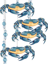 Sunset Vista Designs Kathy Hatch Great Outdoors Land and Sea Collection 18" Garden Wind Chime - Blue Crab