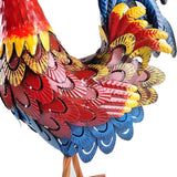 Metal Rooster Statue Garden Chicken Sculpture Decoration Metal Yard Art for Yard Outdoor Indoor Decoration (#B)