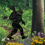 Bigfoot Garden Decor for Outside, Big Foot Silhouette Outdoor Statues, Sasquatch Gardening Gifts for Men/Dad/Women, Metal Yard Art for Lawn, Forests,Outdoor Decorations