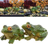 2pcs Resin Simulation Frog Statue Animal Sculpture 6.5x5.5x3.8cm for Home Garden Backyard Outdoor Decoration
