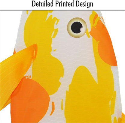 In the Breeze 5155 — Yellow Koi 30-inch Fish Windsock-Realistic Fishsock