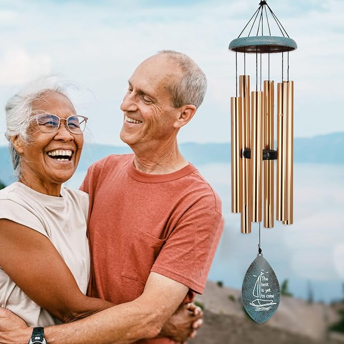 ASTARIN Personalized Happy Retirement Gift, Custom Retirement Wind Chimes for Women Men, 35" Large Deep Tone Wind Chime Retire Gifts for Teacher Co-Workers Boss Friends Parents(Produced in USA)