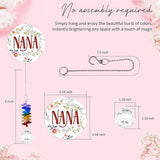 Aluminum Ornament Suncatcher - Nana - Christmas Mother's Day Birthday Gifts for Grandma, Mom - Unique Gift from Daughters, Granddaughters - Crystal Rainbow Maker - Window Hangings Home Decor