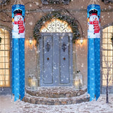 Winter Snowman Windsock 40 Inch Christmas Happy New Year Durable Outdoor Hanging Decoration for Yard Garden Patio Home Decor