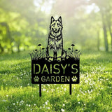 Custom Belgian Sheepdog Dog Metal Memorial Garden Stake Personalized Pet Grave Marker Name Sign Remembrance Stake Decor Sympathy Dog Loss,Outdoor Statues for Yard Garden Lawn Patio Pathway Grave.