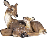 14.9 Inch Mother & Fawn Deer Statue Decoy, Outdoor Garden Lawn Ornament for Yard Patio Christmas Decor, for Female Garden Enthusiasts