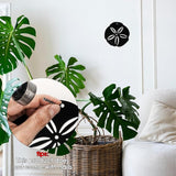 JIEYAO Replacement Wind Catcher, Metal Wind Chime Sail Parts with 16.4FT Nylon Cord Decorative Black Flower Design for Sympathy Wind Chimes and Wind Bells Sand Dollar
