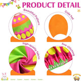FuWeave Easter Bunny Goose Outfit Easter Egg Porch Goose Costume for Cement Plastic Geese Statue Spring Outdoor Garden Yard Patio Decoration(Bright,23 Inches,Egg)