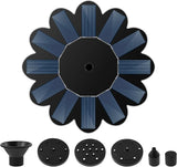 Solar Fountain for Bird Bath, Solar Water Fountain Pump for Bird Bath, Solar Bird Bath Fountains with 6 Nozzles for Gardens, Ponds, Pools, Indoors Outdoors