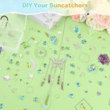FACIACC 407 Pcs DIY Crystal Suncatcher, Sun Catchers Making Kits Craft with Hooks for Adults, Hanging Decorative with Chain Crystals Rainbow for Indoor Outdoor Garden Windows and Party Decor