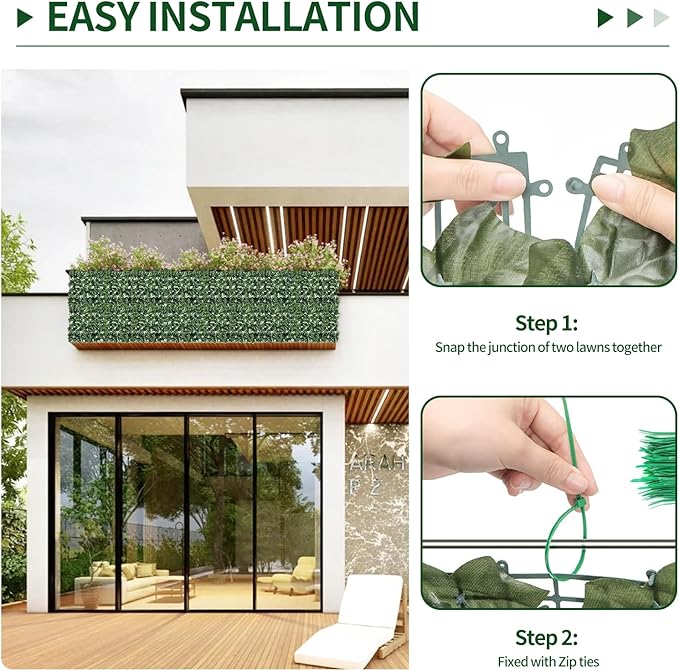 Artificial Ivy Privacy Fence Screen,39.4"x158" UV-Anti Fake Leaves Plant Vine,Privacy Hedges Wall for Indoor Outdoor Garden Backyard Decor
