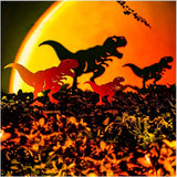 Dinosaur Metal Garden Stakes Decorative Dinosaur Gifts for Adults/Men/Women,Black Silhouette Statues for Yard Art,Outdoor Decor,Outside,Patio,Lawn Ornaments,Garden Decorations