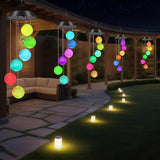 WENANA Ball Solar Wind Chimes Color Changing Lights Outdoor, Best Gifts for Mom Grandma Women Wife Aunt Daughter Sister, Unique Mobile Wind Chime, Gardening Yard Decorations