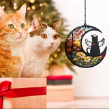 BamLue Cat-Angle Suncatcher Loss Sympathy Gift, 2-Layer DIY Memorial Sun Catcher, Pet Bereavement Gift, Gifts for Loss of Cat in Loving Memory