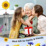 Wind Chimes for Outside Sunflower Wind Chimes Outdoor Home Patio Garden Decor Windchimes Outdoors Gift Ideas for Women Mom Grandma Sisters