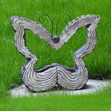 Garden Statues Outdoor Decor Balcony Figurine Outdoor Statues Garden Butterfly Flower Stand Statue, Garden Animal Flowerpot Sculpture, Outdoor Farm Lawn Decorations(A)