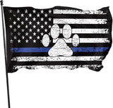 American Police Dog Flag 3 X 5 Ft Police K9 Flag Polyester with Brass Grommets For Lawn Patio Yard Garden Home Outdoor Decor Fade Resistant Banner