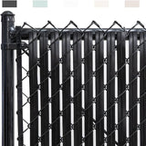 Chain Link Fence Privacy Blade Slates with Bottom Lock 5x10 Ft Black for Gardening, Privacy, Outdoor Wall, Balcony, Patio, Yard, Safety Fence Screen Cover for Dog, Cat, Pet Hedge Slats