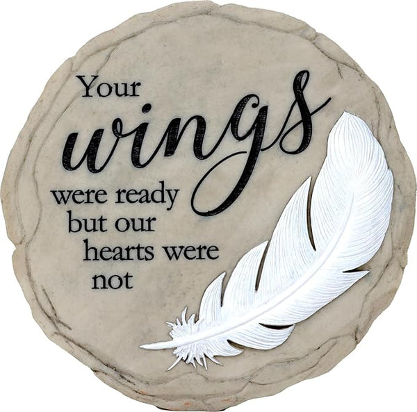 Spoontiques - Garden Décor - Your Wings were Ready Stepping Stone - Decorative Stone for Garden